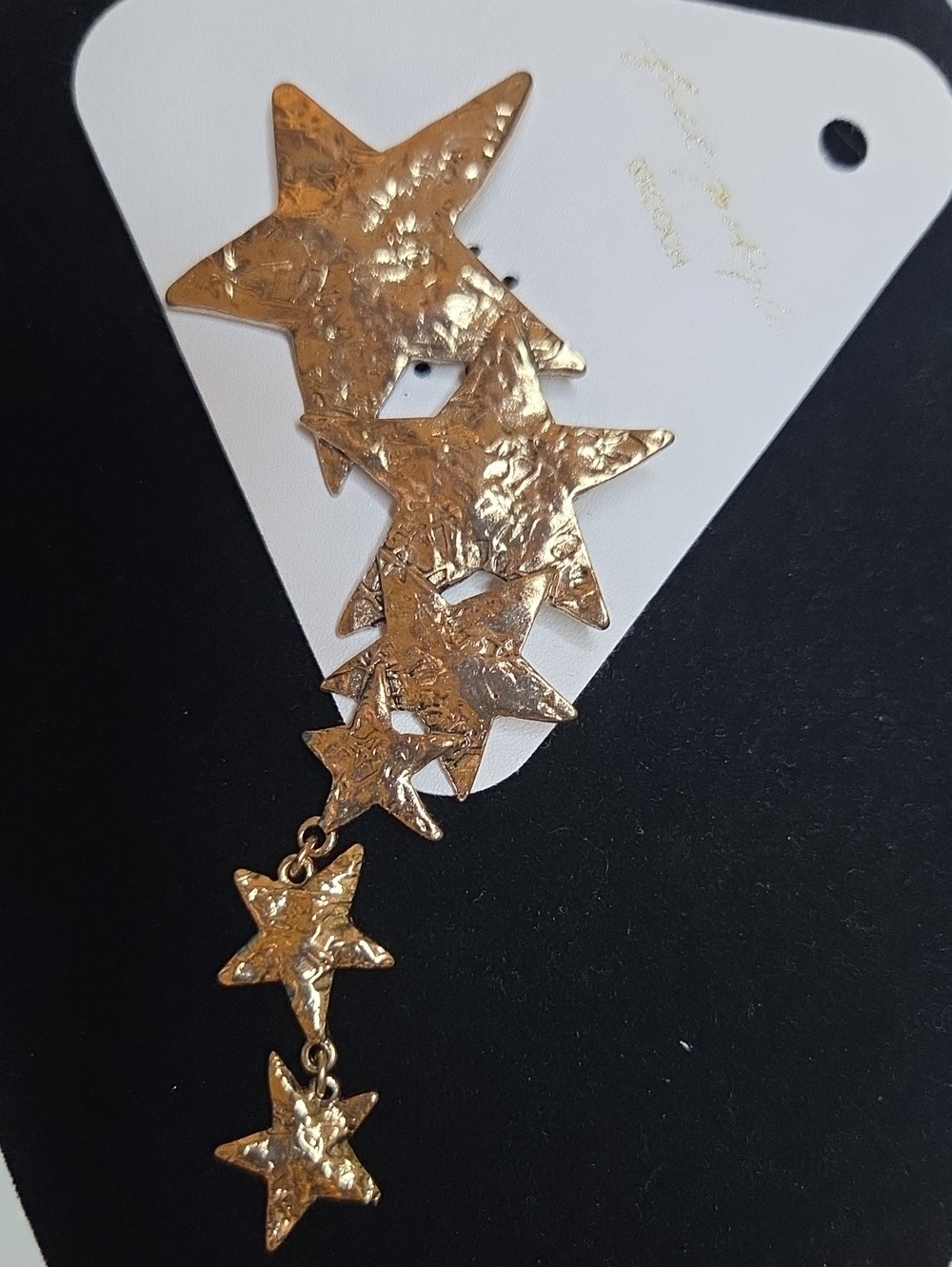 Free People Hammered Gold Star Cascade Brooch